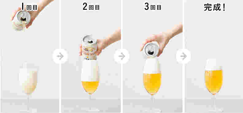 3度注ぎのやり方