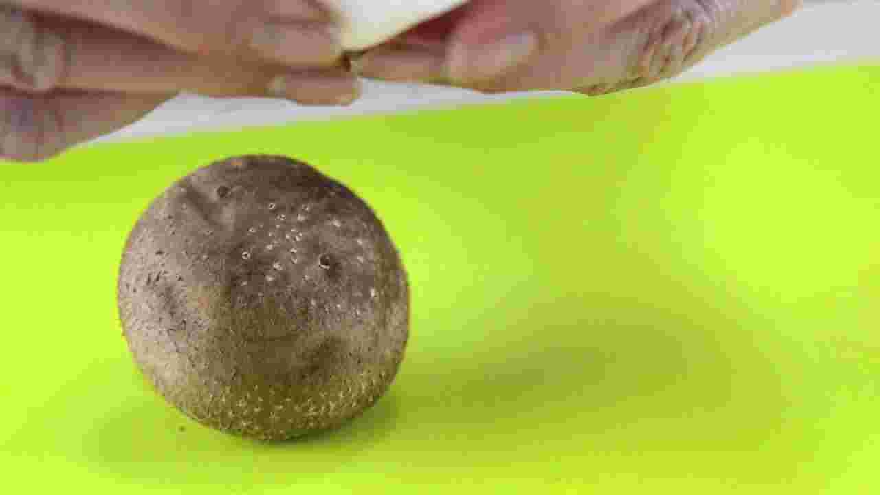 しいたけを下処理している様子