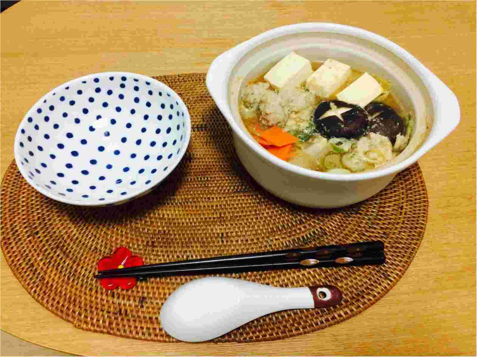 小さいサイズの一人鍋の様子