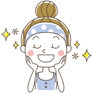 お肌つるつるイラスト