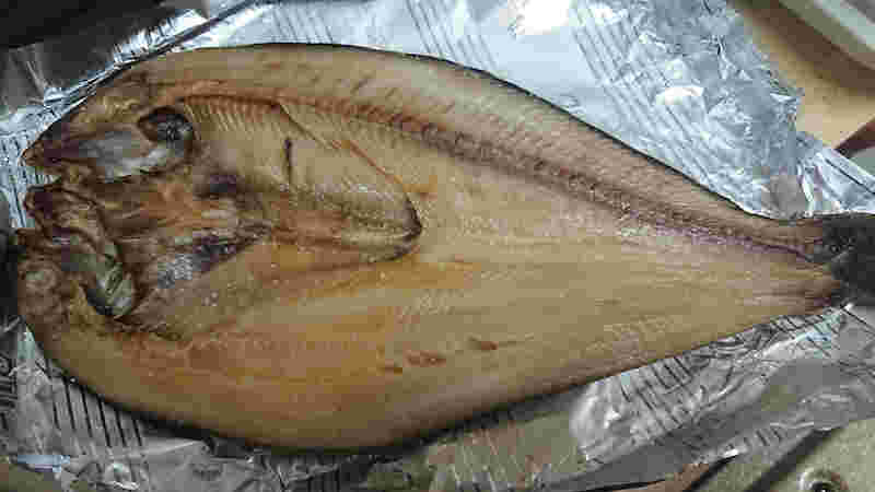 トースターで焼くほっけ