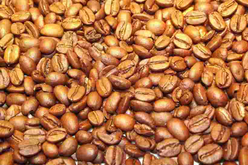 深煎りや中煎りより明るい茶色の浅煎りのコーヒー豆