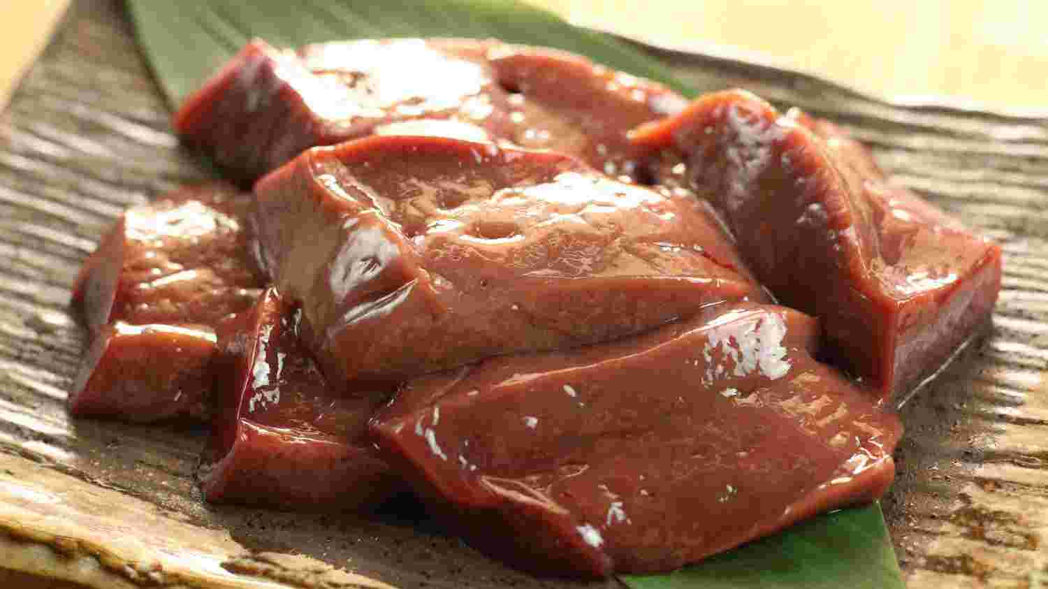 焼肉用の牛レバー