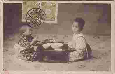 明治時代の食事風景