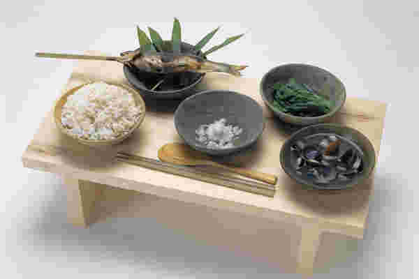 平安時代の下級役人の一汁三菜の食事