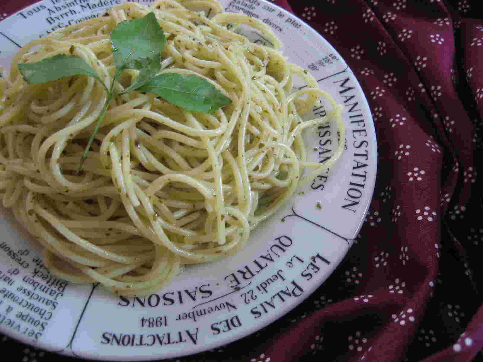 ウコギのパスタ