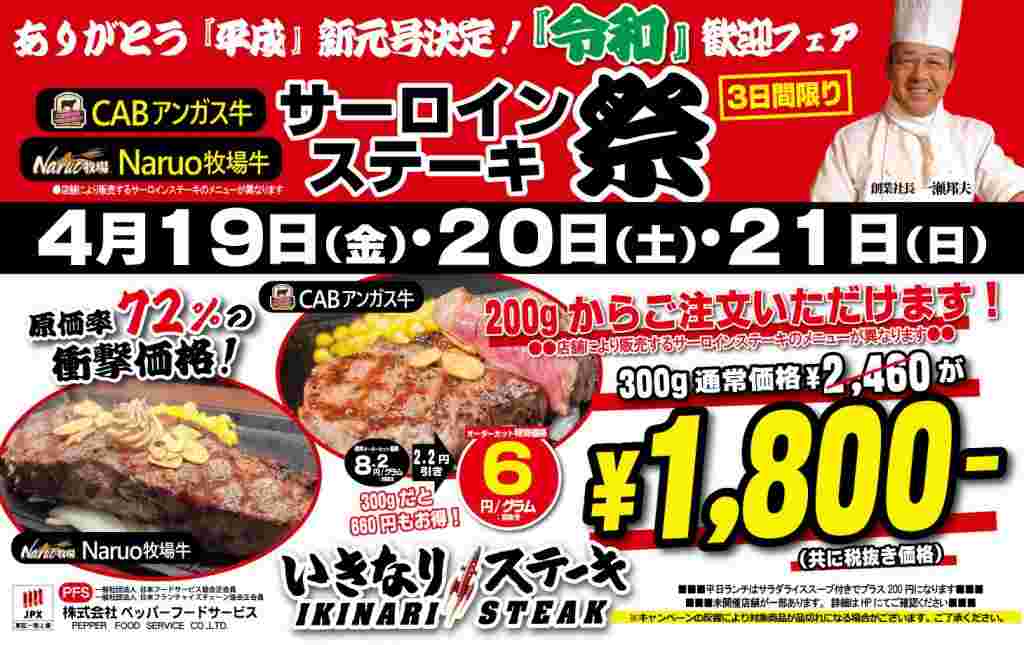 サーロインステーキ祭りのポスター