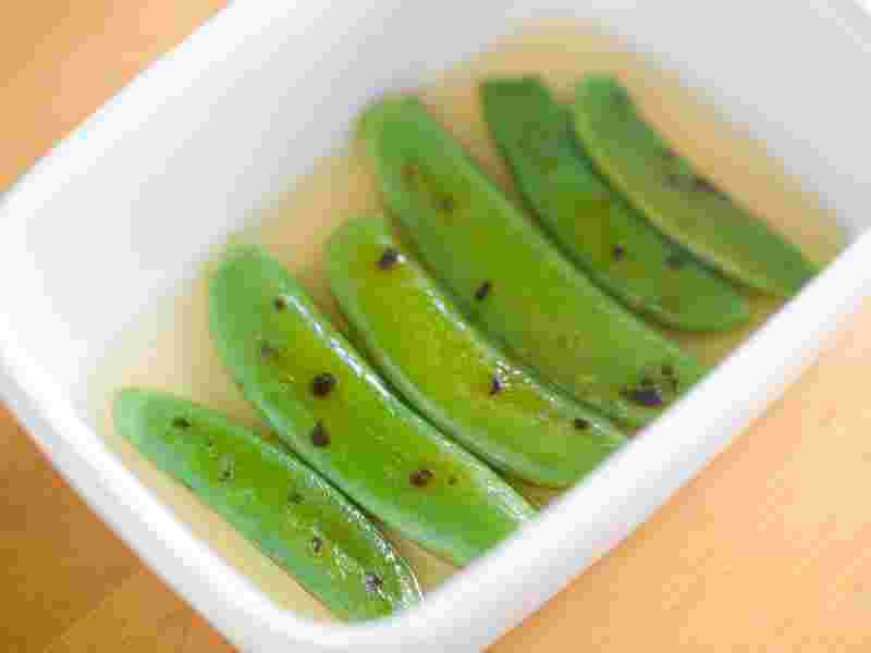 スナップエンドウの塩焼き