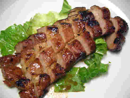 叉焼のスライス