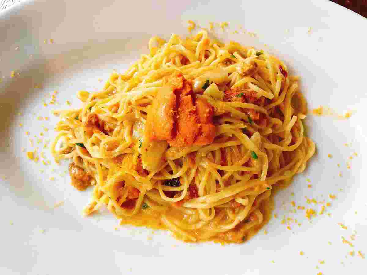ウニとからすみのパスタ
