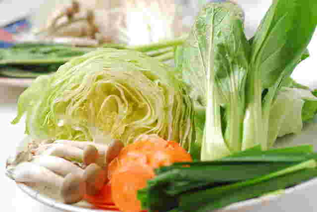 しゃぶしゃぶの野菜たち