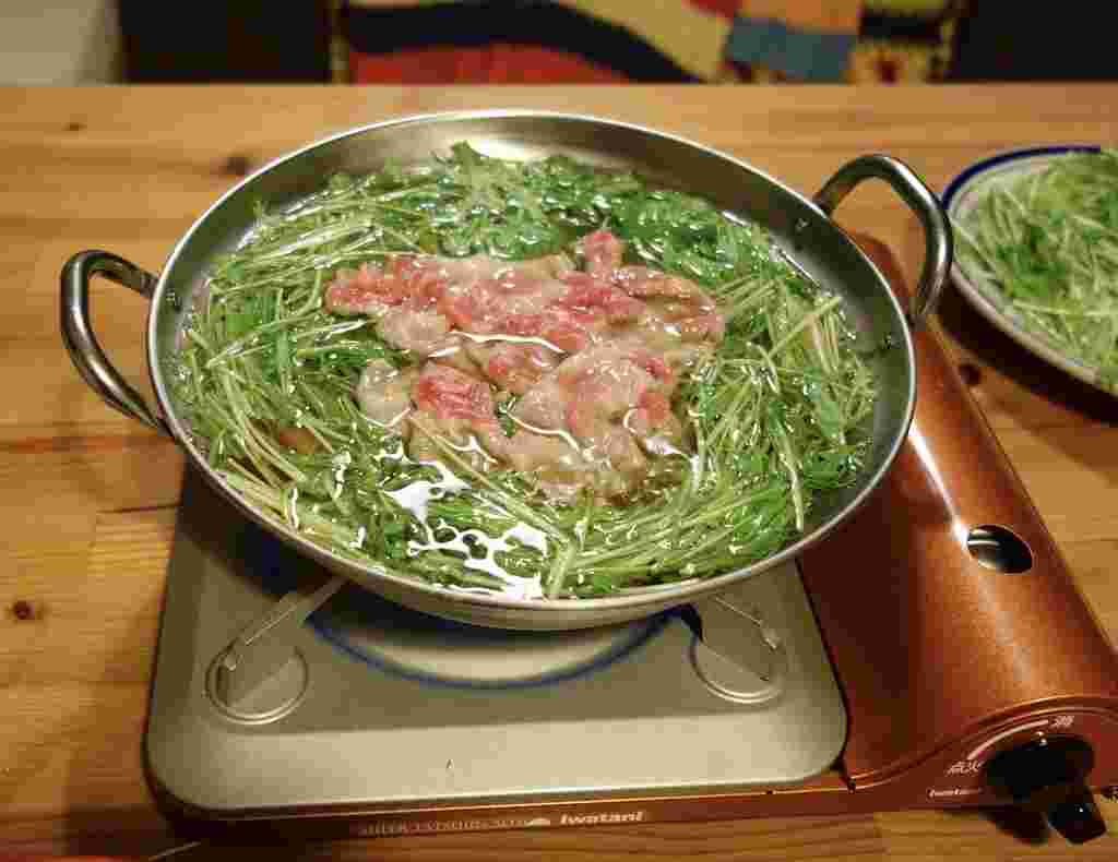 カセットコンロでハリハリ鍋