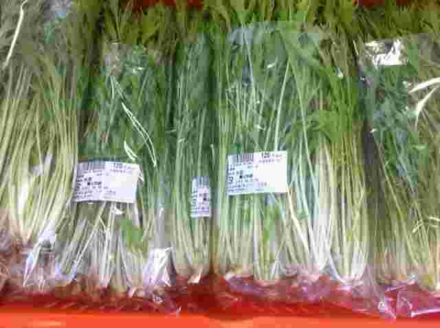 水菜を売っているところ