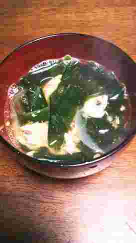 鯖とわかめのスープ