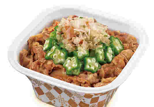 かつぶしオクラ牛丼
