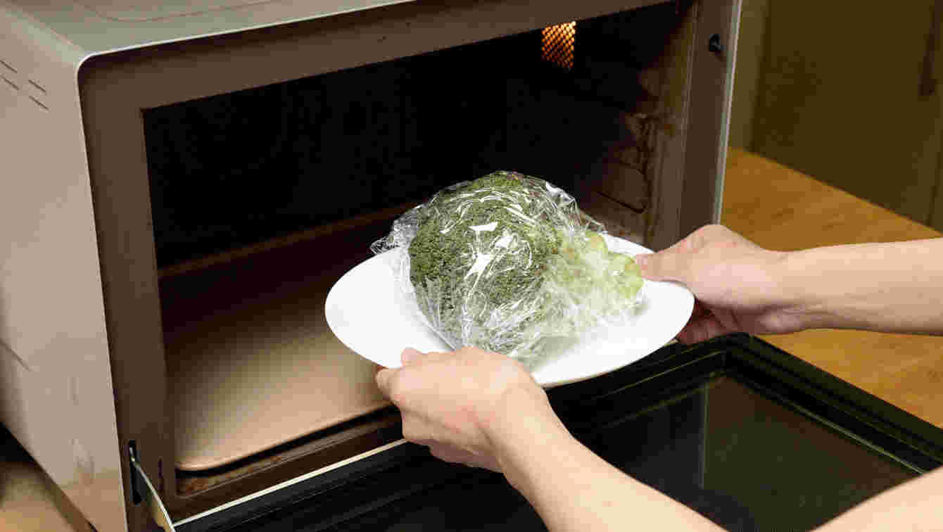 電子レンジ加熱のブロッコリー