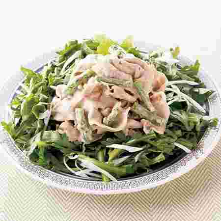 春菊と豚しゃぶのサラダ