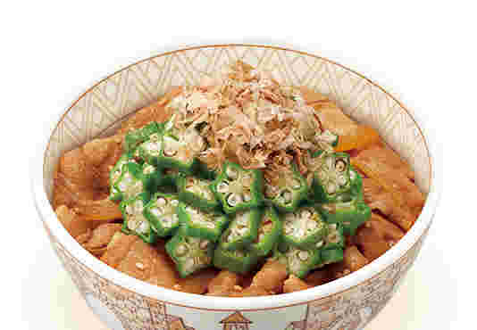 かつぶしオクラ豚丼