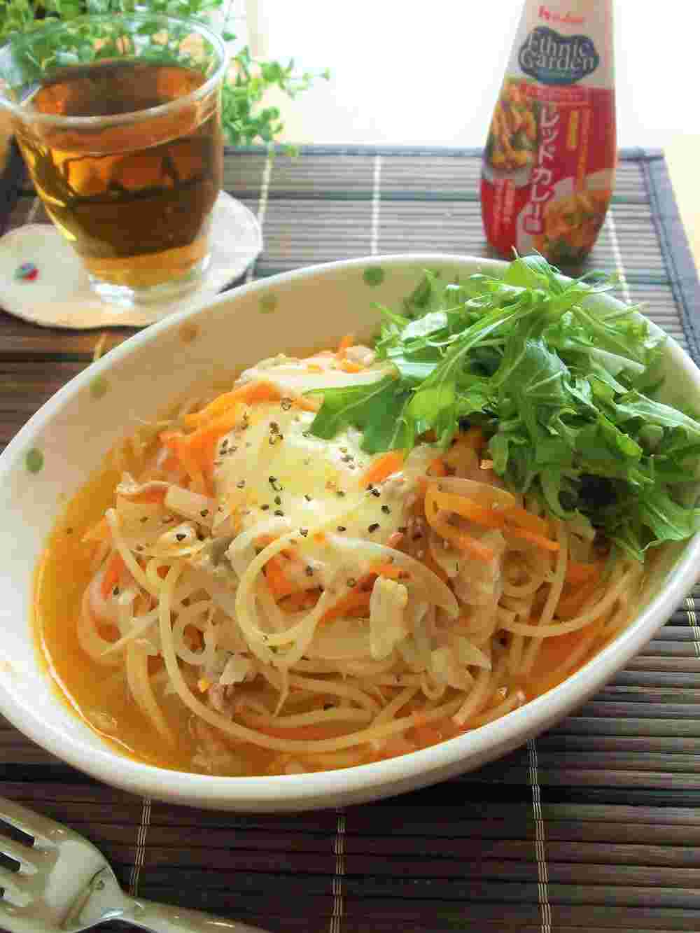 レッドカレースープパスタ