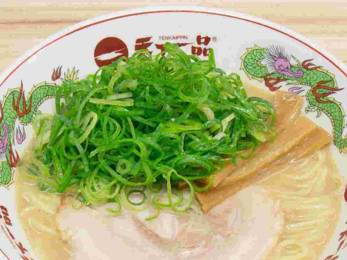 天下一品のラーメンのアップ