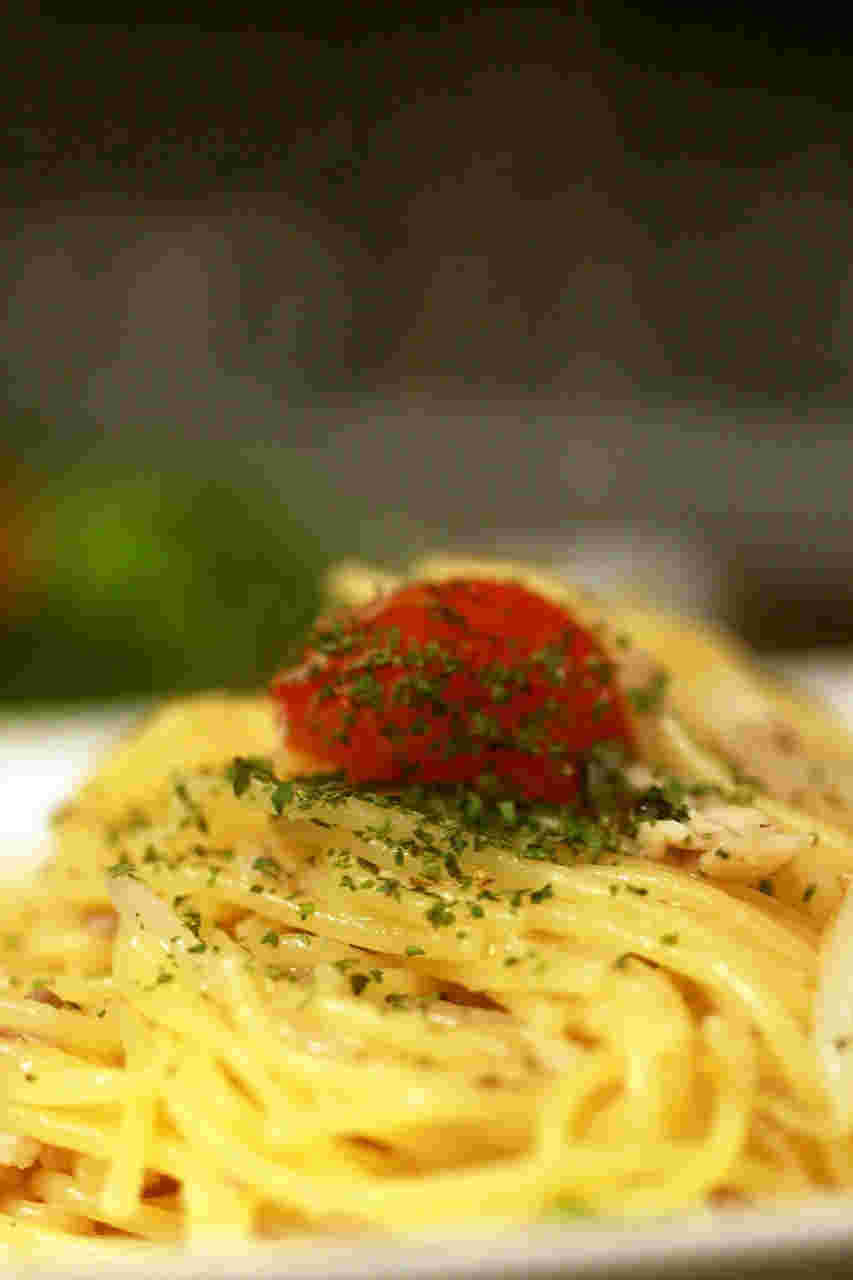 ツバスとトマトのあっさりパスタ
