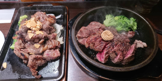 CABワイルドステーキと乱切りカットステーキ