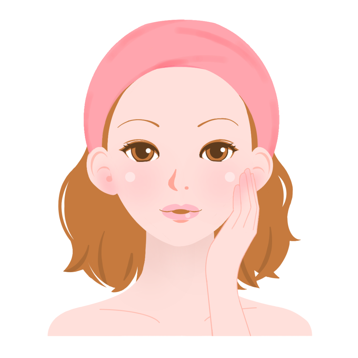 美肌効果のイラスト