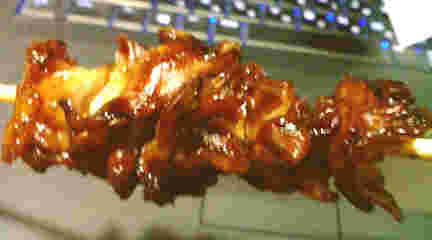 タレ味のハラミの焼き鳥