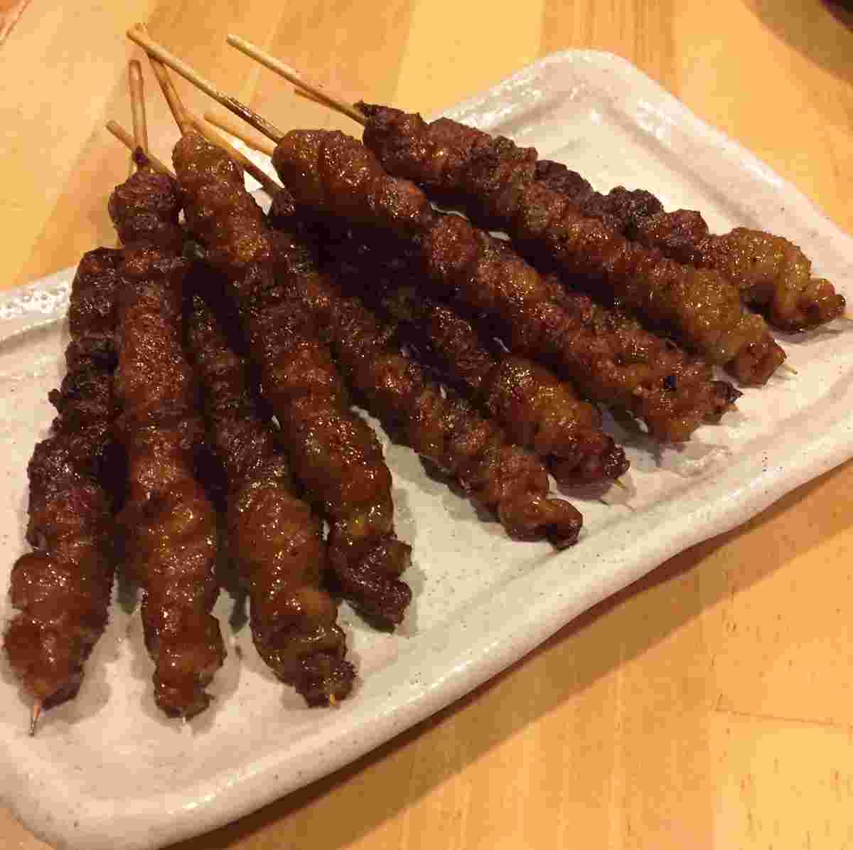 鶏皮の焼き鳥