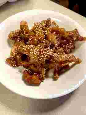 すき焼きのタレで作るおつまみ鶏皮レシピ