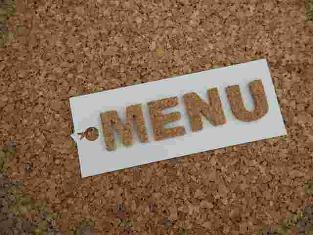 MENUの文字