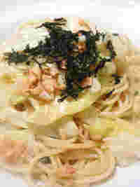 鮭とキャベツのパスタ画像