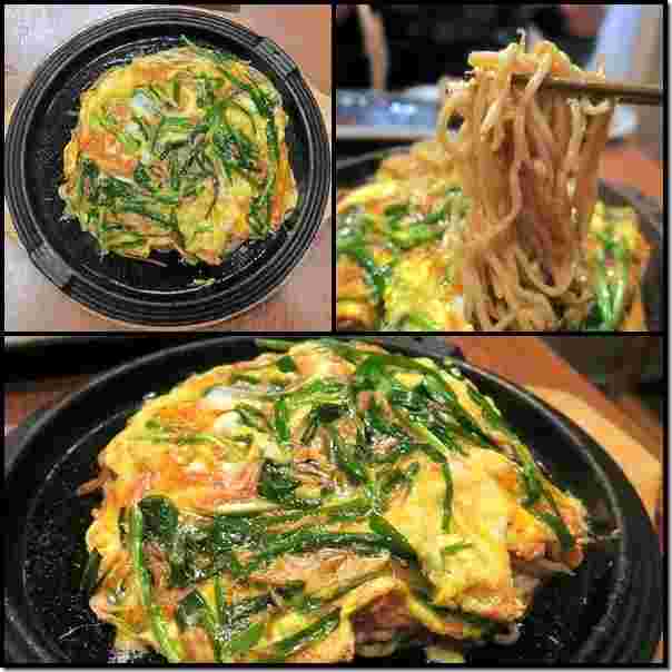 揚げ玉入りのニラ玉焼きそば