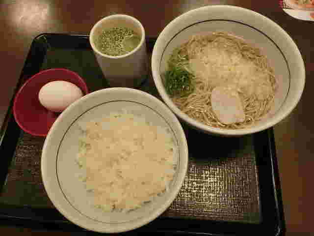 朝そば温たまセット
