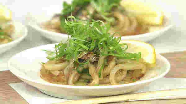 オイルサーディンを活用したうどん