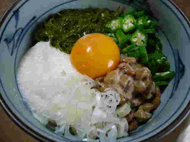 ネバネバトロロ冷やしそうめん
