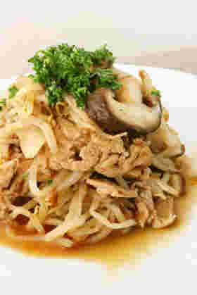 麺なしで出来るもやしの焼きそば風