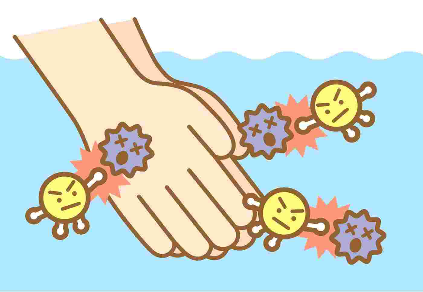 アリシンの抗菌・殺菌作用のイメージ