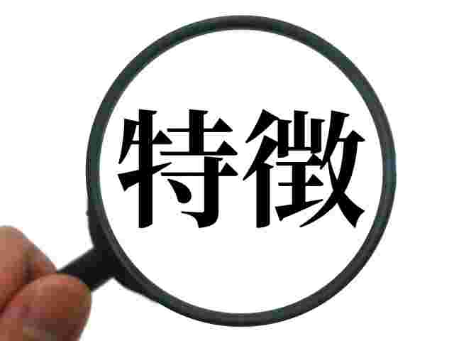 特徴の文字
