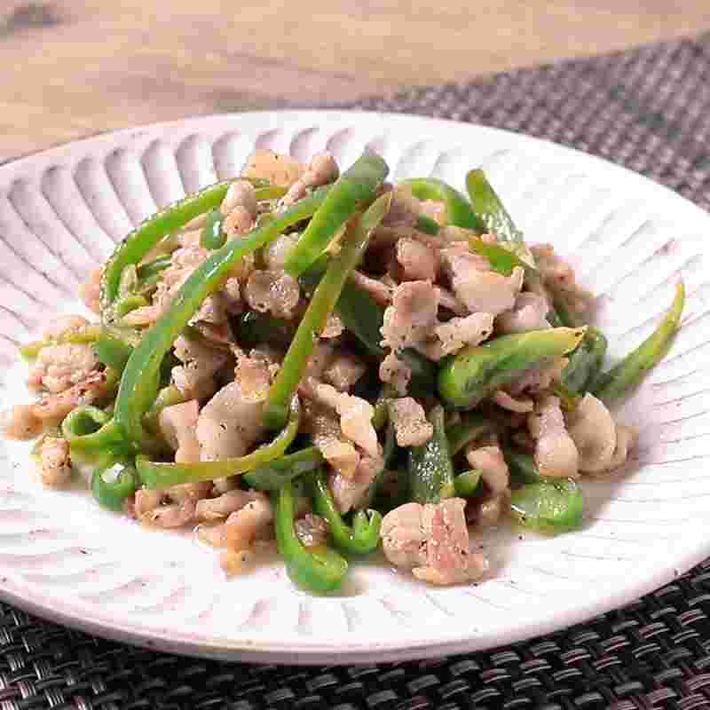 豚肉とピーマンの塩レモン炒め