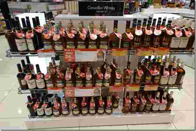 カナディアンウイスキーの売り場