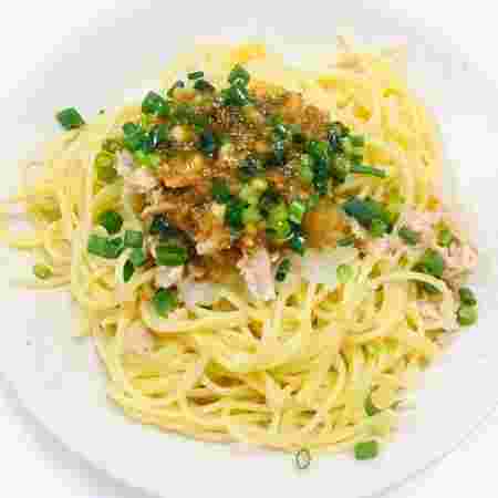 ツナ缶の油を使ったパスタ