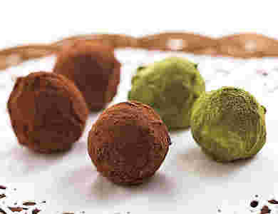 チョコと抹茶のトリュフ
