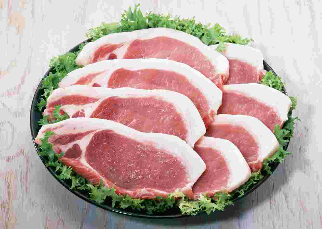 スライスされた豚肉