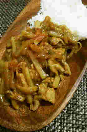 人気の大根たっぷりカレー炒め