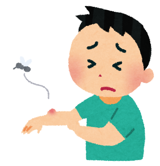 蚊に刺されてかゆいイラスト