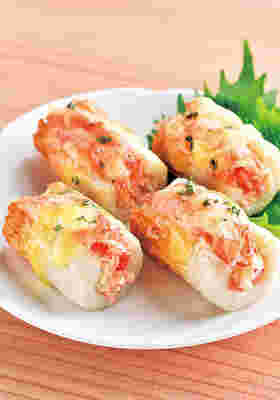 かにかまチーズのちくわボート焼き