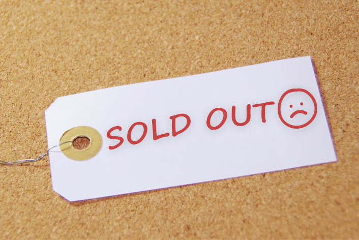 タグにSOLD OUTと書いてある