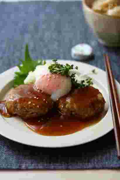 お月見豆腐ハンバーグ