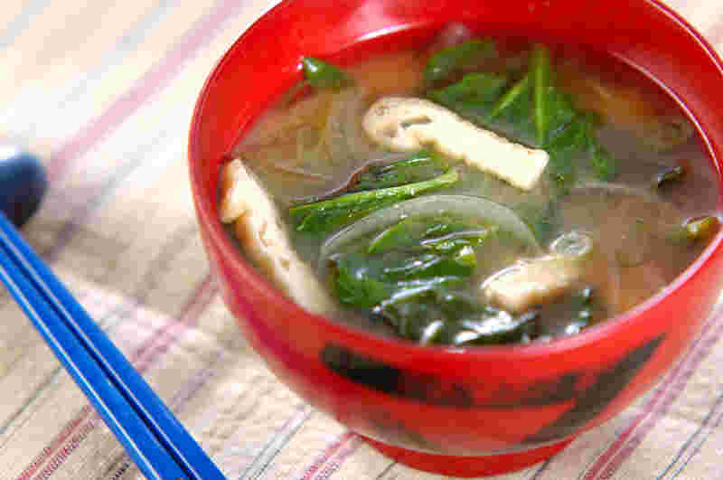 ほうれん草味噌汁